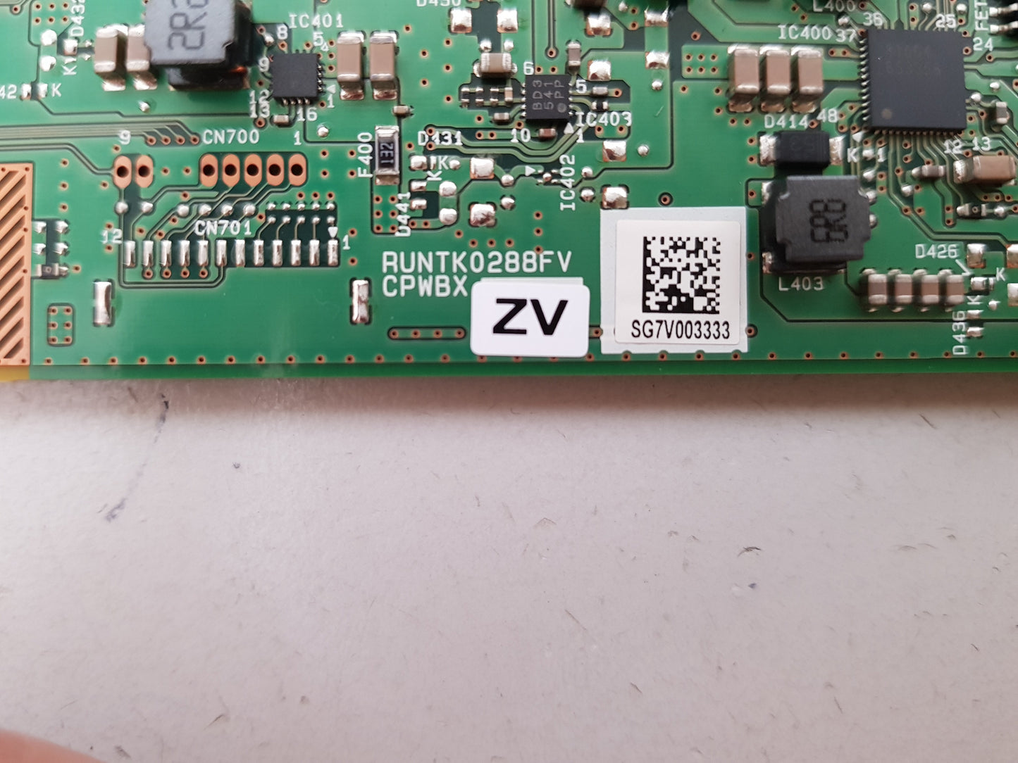 SONY KD- 70X6700E T-CON BOARD 1P-0164X01-4010 RUNTK0288FV CPWBXZV