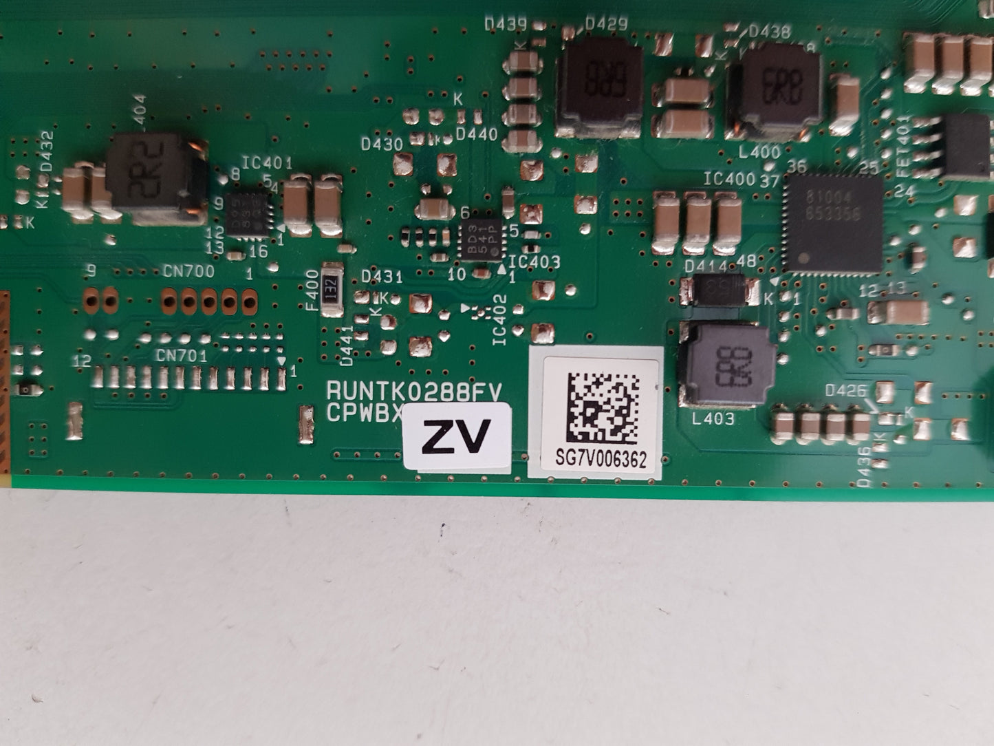 SONY KD- 70X6700E T-CON BOARD 1P-0164X02-4010 RUNTK0288FV CPWBXZV