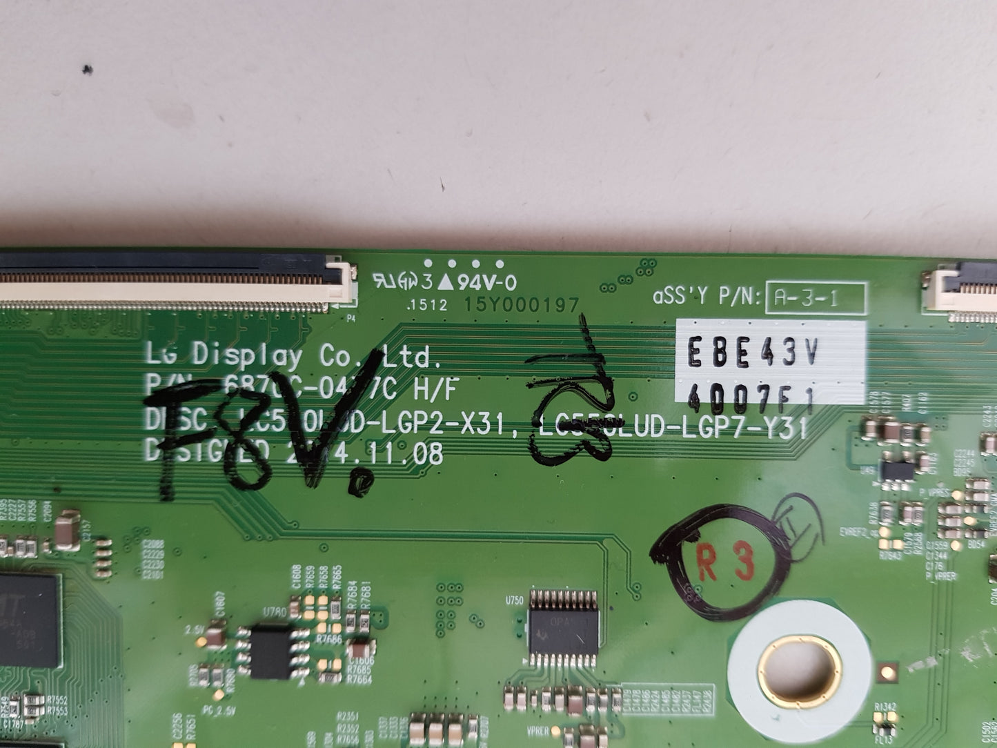LG 55EC930T T-CON BOARD 6871L-4007F 6870C-0477C