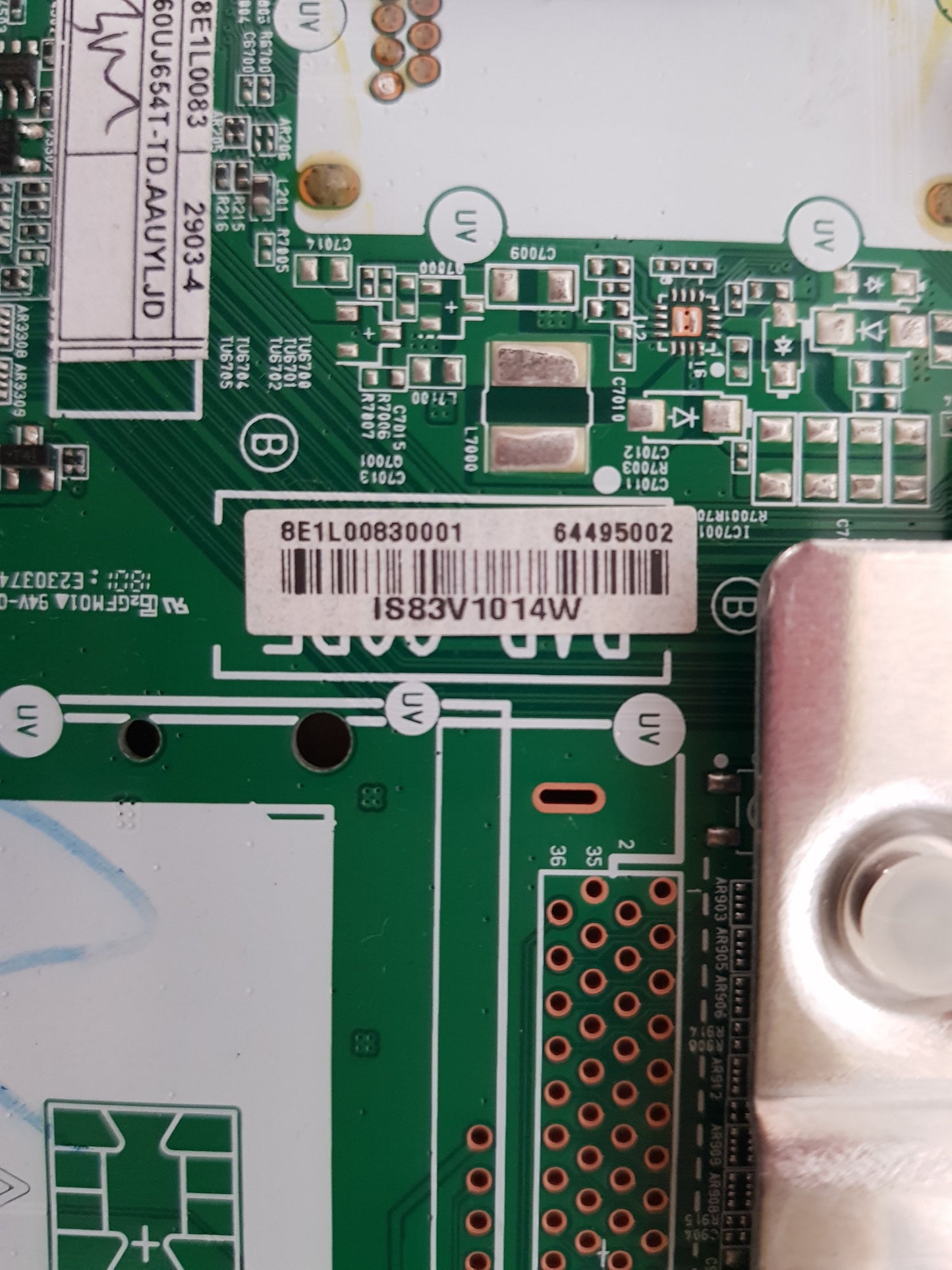 LG 60UJ654T -TD.AAUYLJD MAIN BOARD 64495002 EAX67166104 1.0