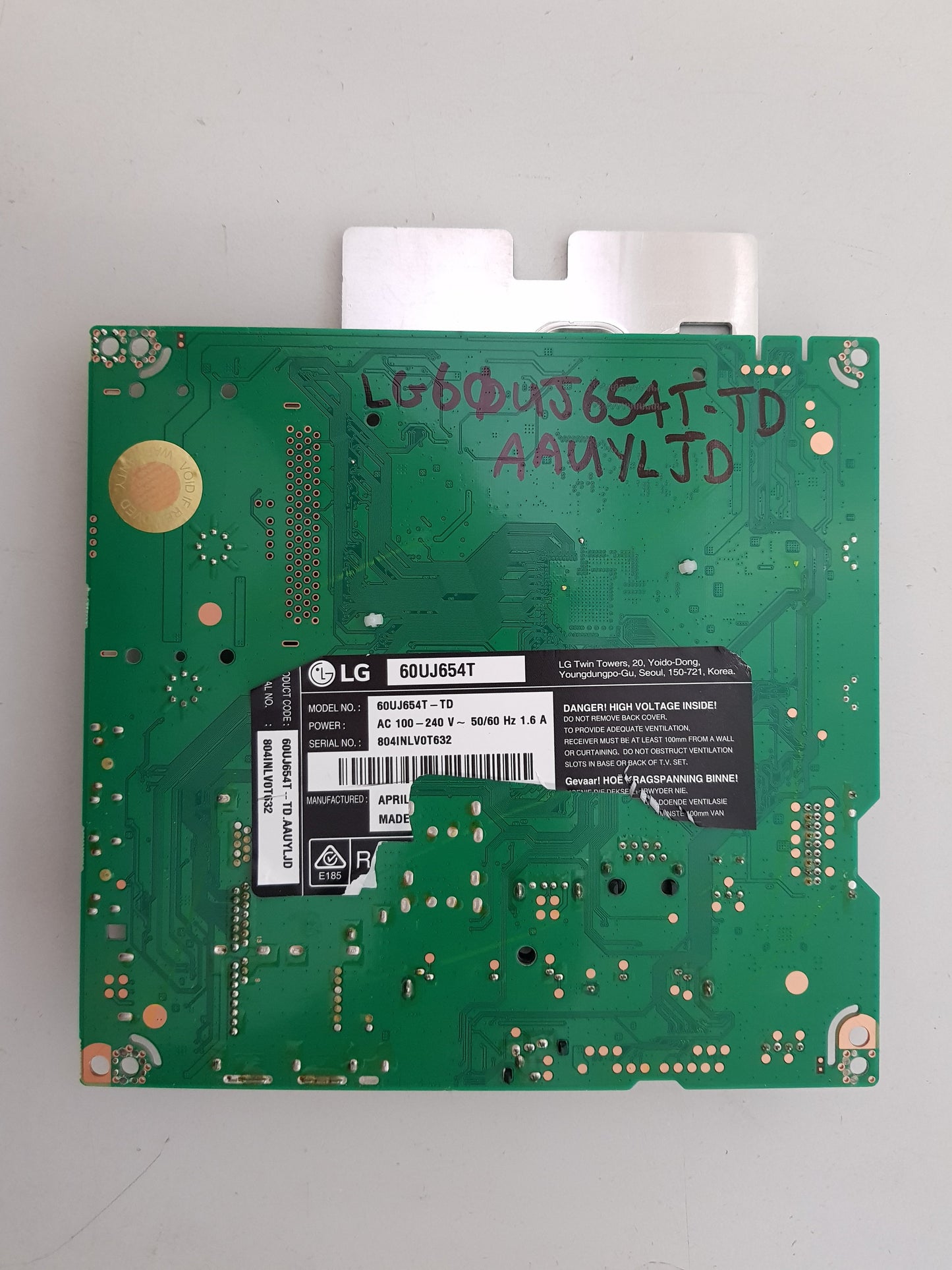 LG 60UJ654T -TD.AAUYLJD MAIN BOARD 64495002 EAX67166104 1.0