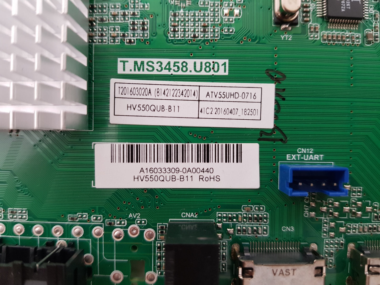 BAUHN ATV55UHD-0716 MAIN BOARD T.MS3458.U801 A16033309
