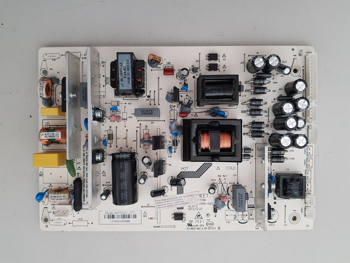 BAUHN ATV55FHDED POWER SUPPLY BOARD MIP550D-JXT1