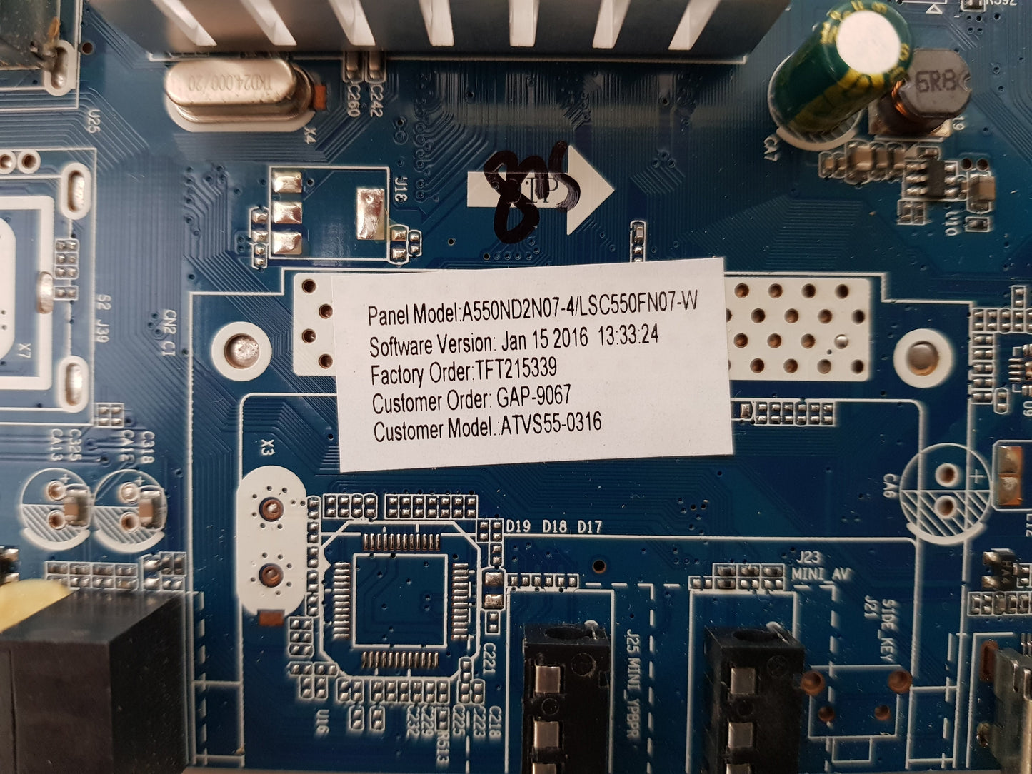BAUHN ATVS55-316 MAIN BOARD CV6308H-D BJM1-C6308-0T1G