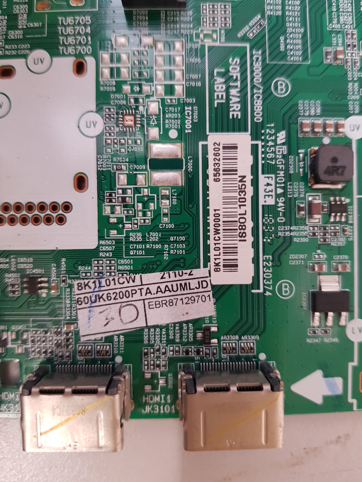 LG 60UK6200PTA .AAUMLJD MAIN BOARD EBR87129701 EBT65632602 EAX67872805 1.1