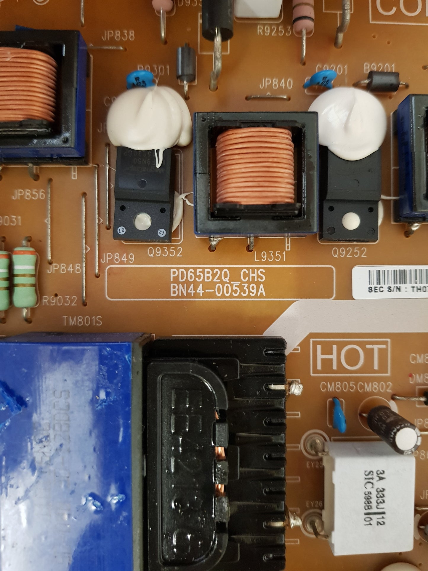 SAMSUNG UA65ES8000 POWER SUPPLY BOARD BN44-00539A PD65B2Q_CHS