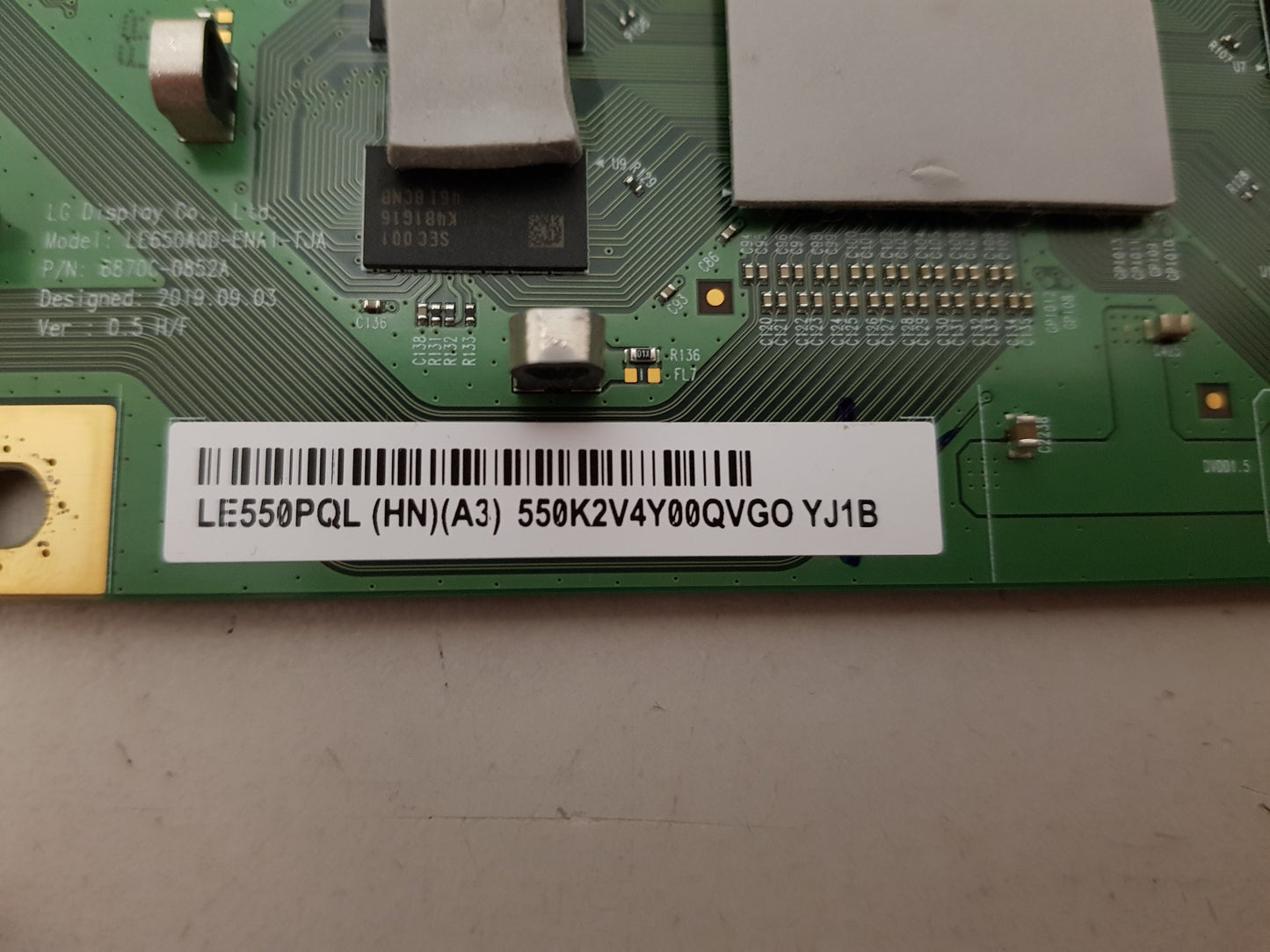 LG OLED 55BXPTA .AAUQLJD TCON BOARD 6871L-6411A 6870C-0852A LE550PQL (HN) (A3)