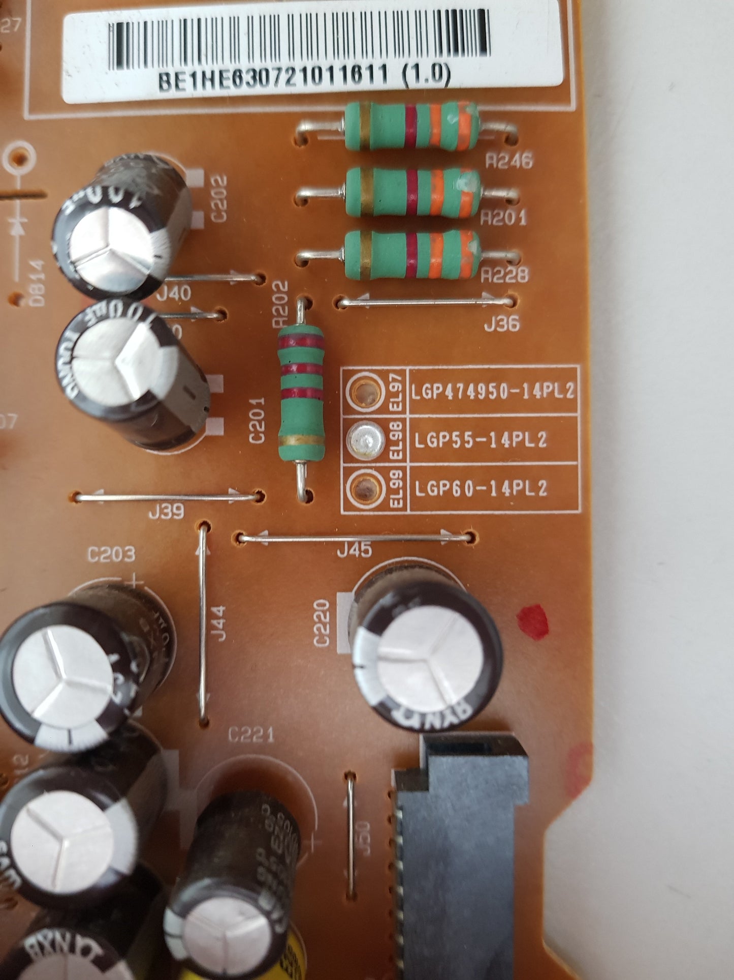LG 55LB6500 POWER SUPPLY BOARD EAX65423801 2.0 LGP55-14PL2 EAY63072101