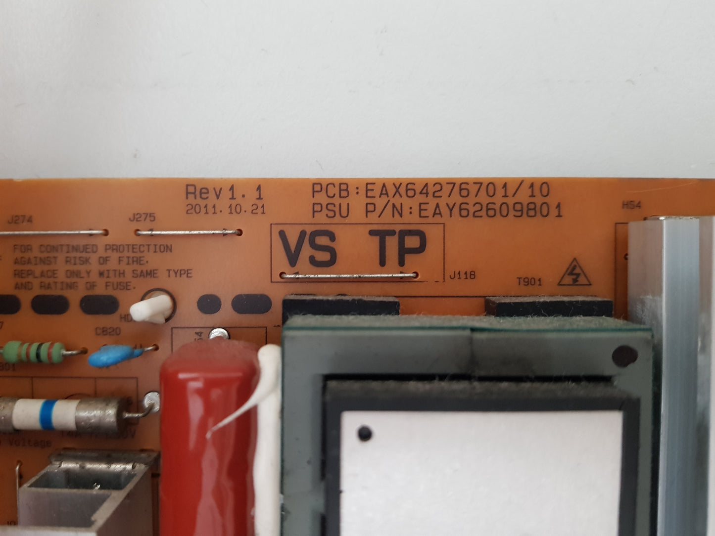LG 60PA6500 POWER SUPPLY BOARD EAY62609801 EAX64276701/10 PSPL-L104A