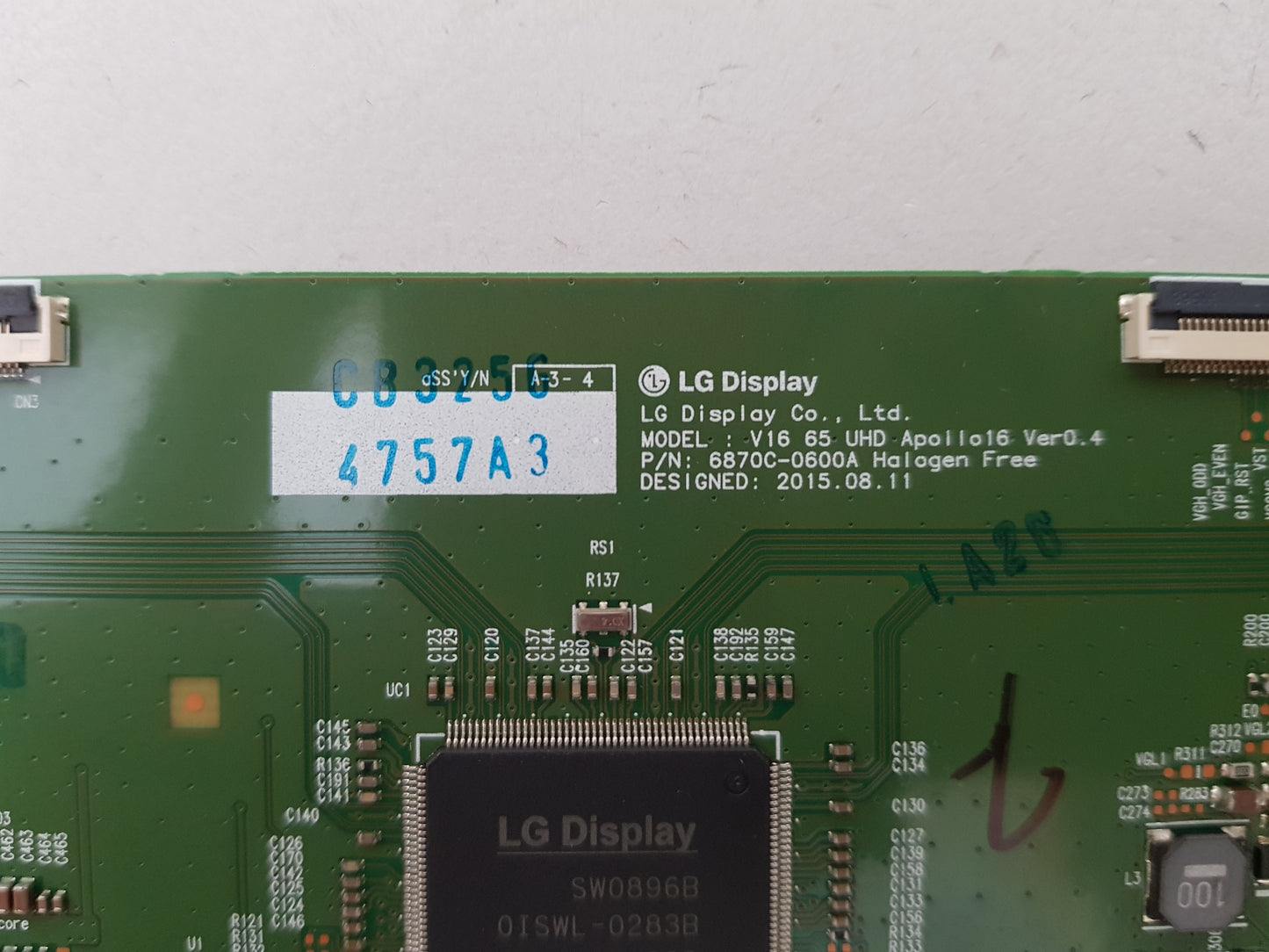 LG 65UH652T T-CON BOARD 6871L-4757A 6870C-0600A
