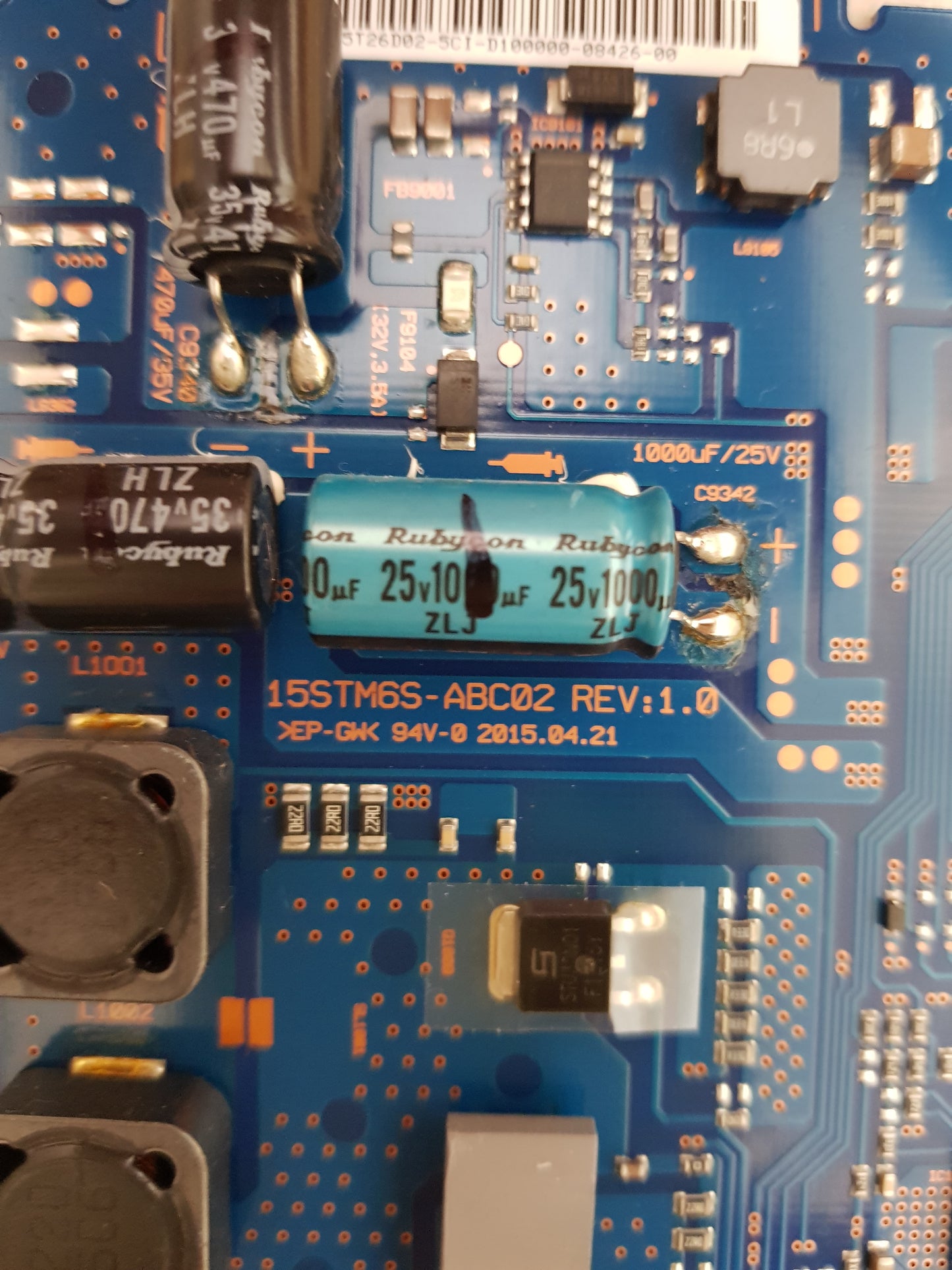 SONY KDL- 55W800C LED DRIVER BOARD 15STM6S-ABC02 TS-5555T26D02