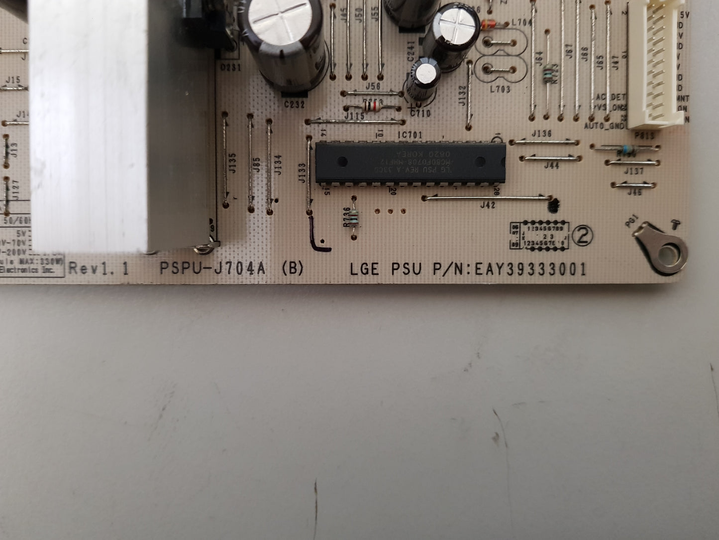 LG 42PG20 POWER SUPPLY BOARD EAY39333001 PSPU-J704A 2300KEG023B-F