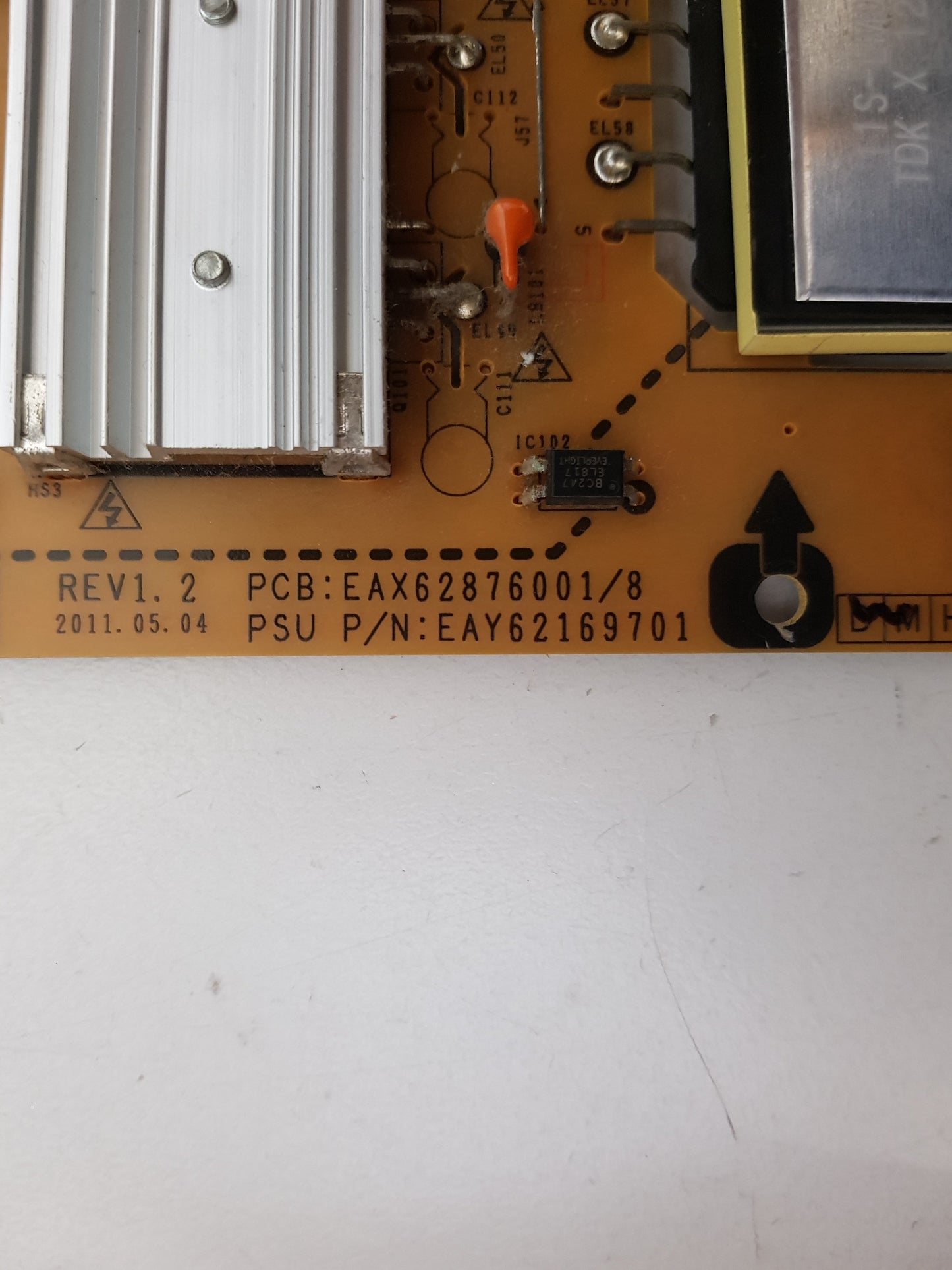 LG 55LM9600 POWER SUPPLY BOARD EAY62169701 EAX62876001/6