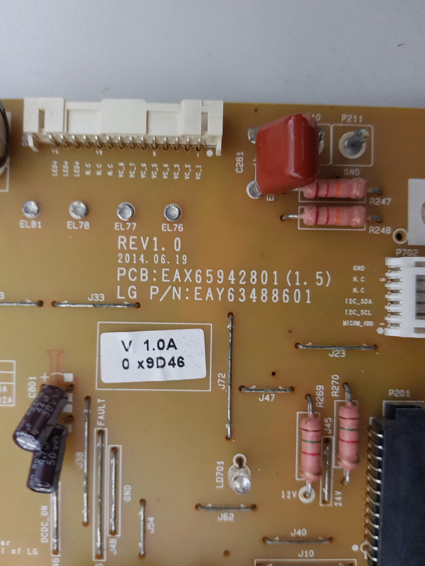 LG 40UB800T POWER SUPPLY BOARD EAY63488601 LGP40-14UL18 EAX65942801 1.5