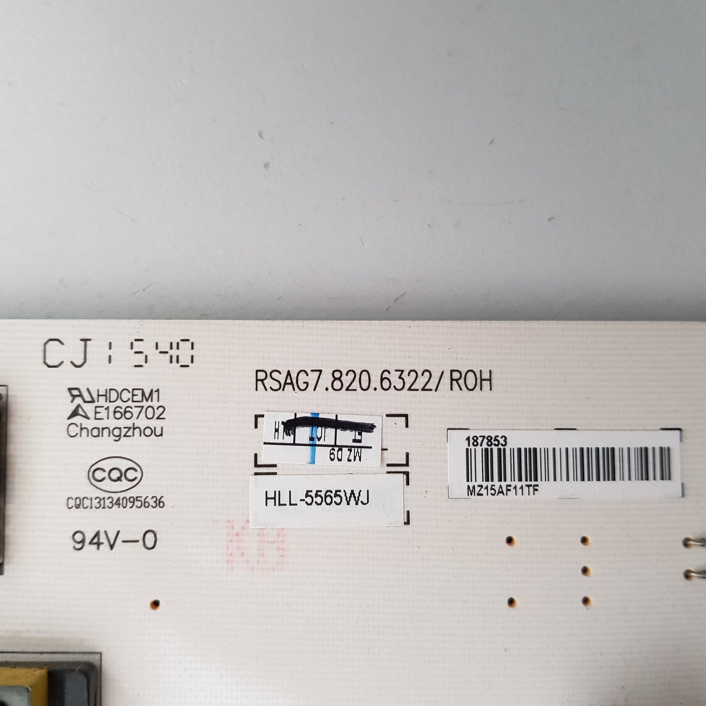 HISENSE 65K3500PW POWER SUPPLY BOARD HLL-5565WJ 187853 RSAG7.820.6322
