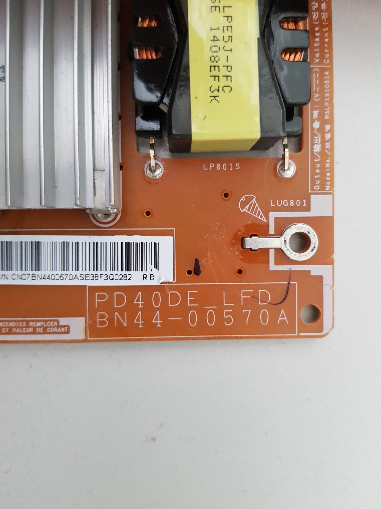 SAMSUNG LH40PECPLBC/XY POWER SUPPLY BOARD BN44-00570A PD40/46DE_LFD