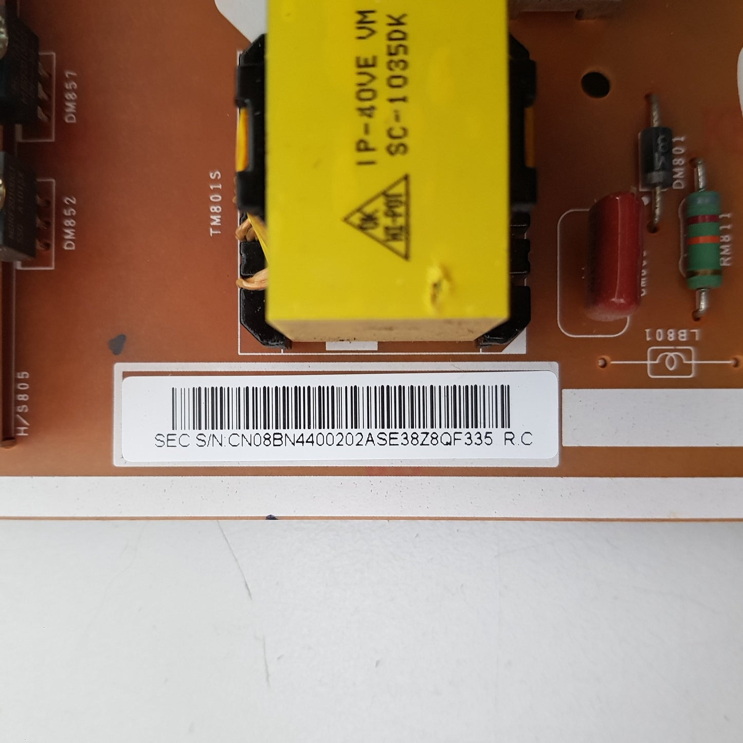 SAMSUNG LA46A550 POWER SUPPLY BOARD BN44-00202A IP-271135A