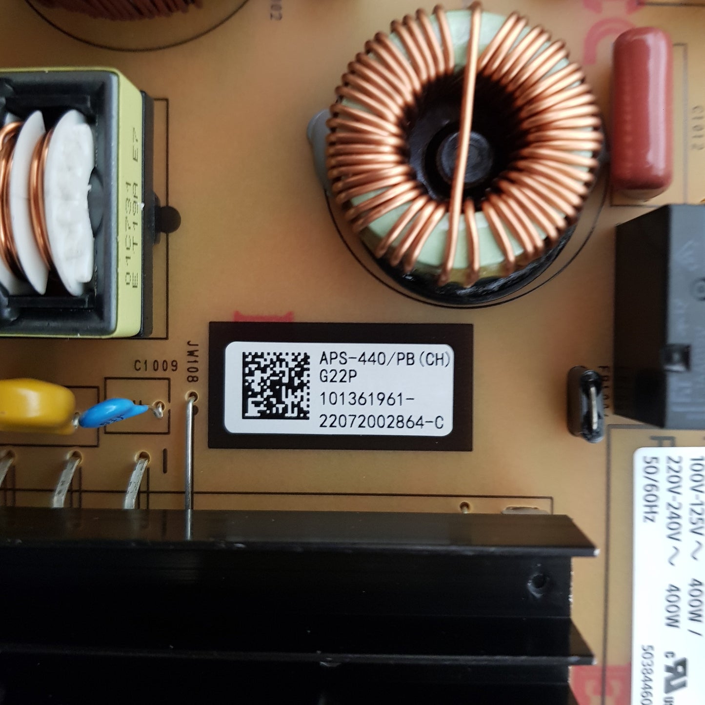 SONY XR- 65X90K POWER SUPPLY BOARD G22 101359821 APS-440 101361961