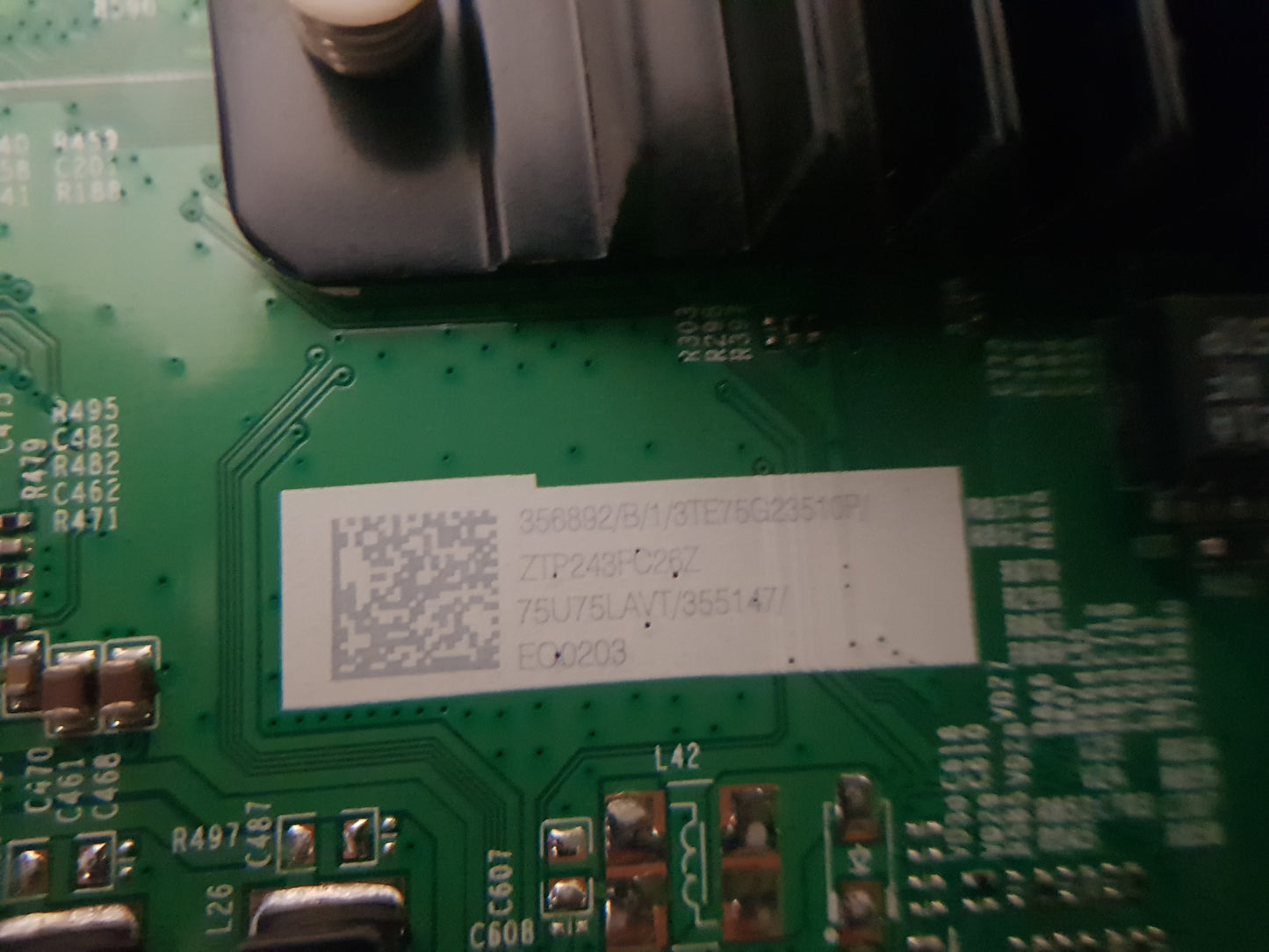 HISENSE 75U7NAU MAIN BOARD 356892 75U75LAVT RSAG7.820.13493/ROH