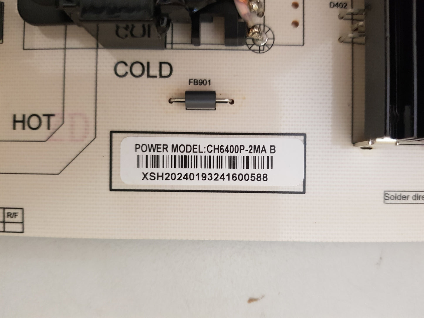 KOGAN KAOD65X98JSTA POWSER SUPPLY BOARD CH6400P-2MA B