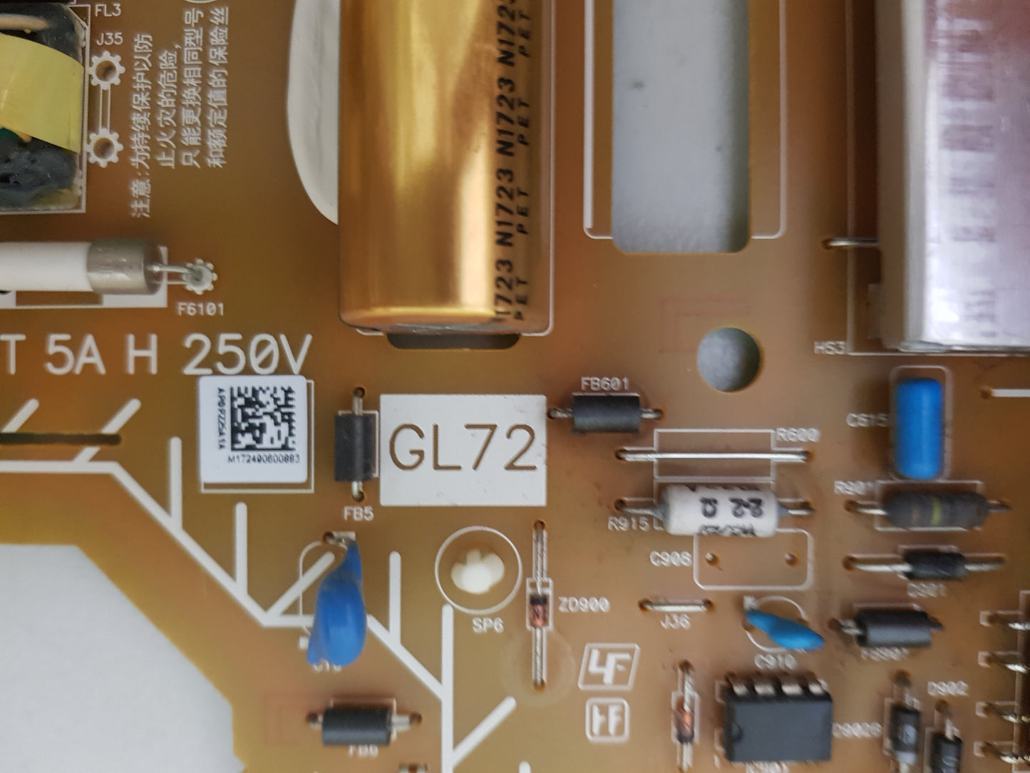 SONY KD- 65X8500E POWER SUPPLY BOARD GL72 APDP-225A1 147468511 2955037103