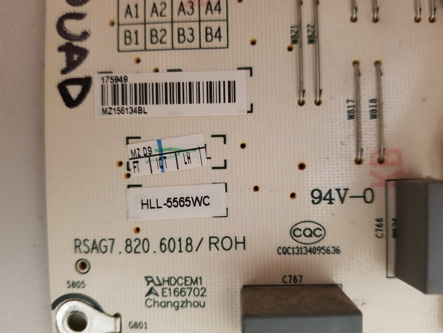 HISENSE 65T810UAD POWER SUPPLY BOARD RSAG7.820.6018 HLL-5565WC 175949