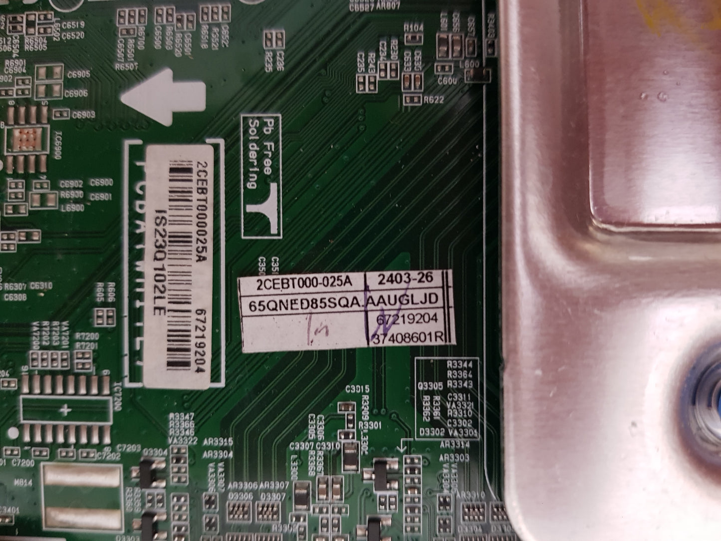 LG 65QNED85SQA .AAUGLJD MAIN BOARD EAX69763504 1.0 67219204