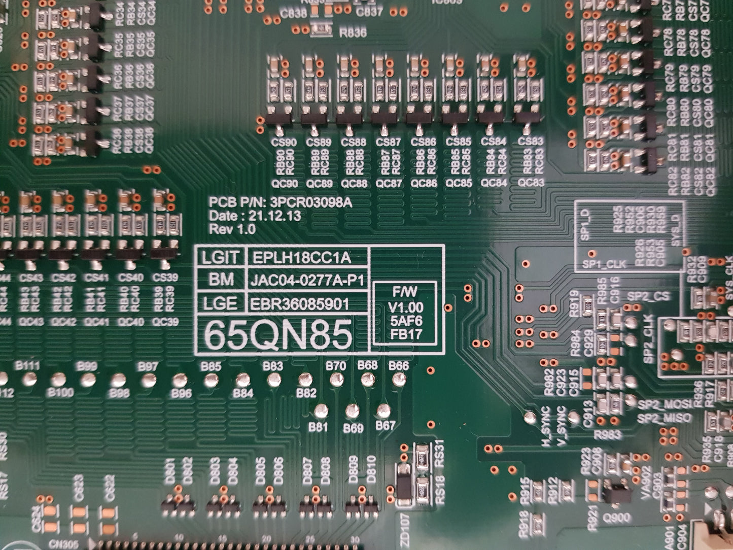 LG 65QNED85SQA LED DRIVER BOARD EBR3685901 EPLH18CC1A