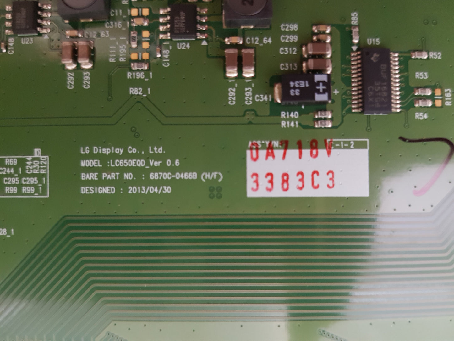 LG 65LA9700 T-CON BOARD 6871L-3383C 6870C-0466B