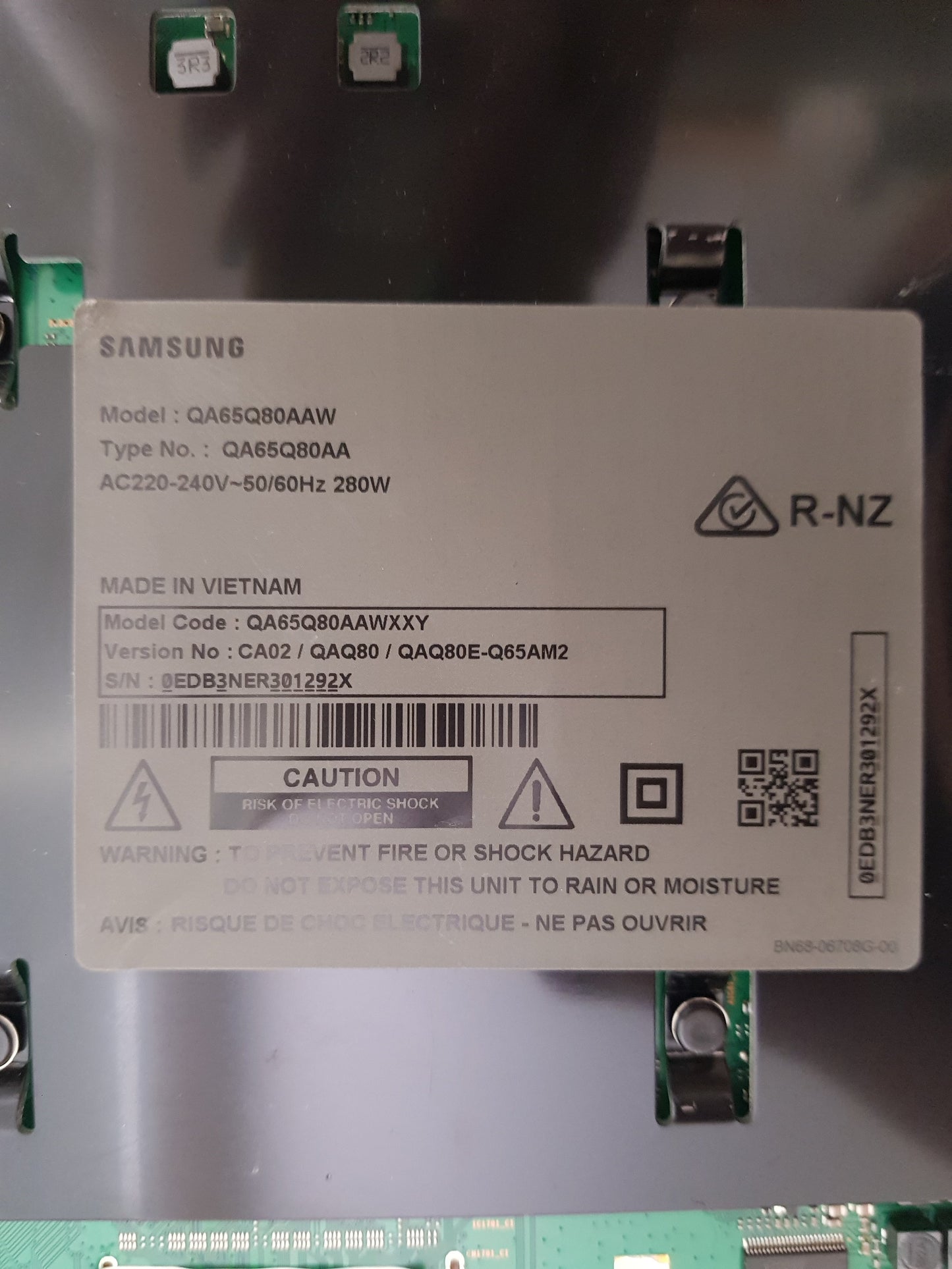 SAMSUNG QA65Q80AAW XXY (VER CA02) MAIN BOARD BN94-17017M