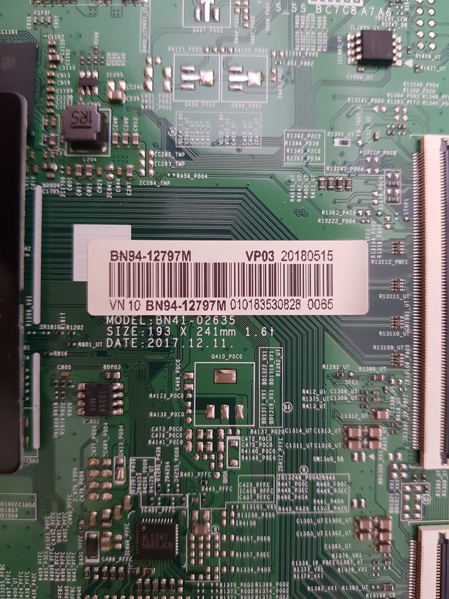 SAMSUNG UA43NU7100 WXXY (VER BA02) MAIN BOARD BN41-02635A BN94-12797M