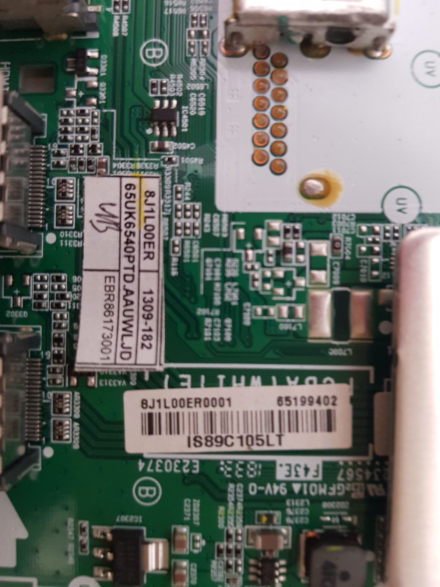 LG 65UK6540PTD .AAUWLJD MAIN BOARD EAX67872805 1.1 EBR86173001 65199402