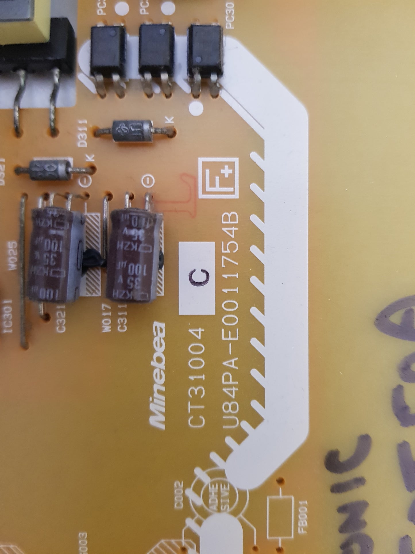 PANASONIC TH-L 55DT50A POWER SUPPLY BOARD U84PA-E0011754B CT31004 C