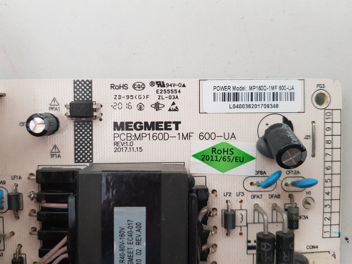 KOGAN KALED55XU9210STA POWER SUPPLY BOARD MP160D-1MF 600-UA