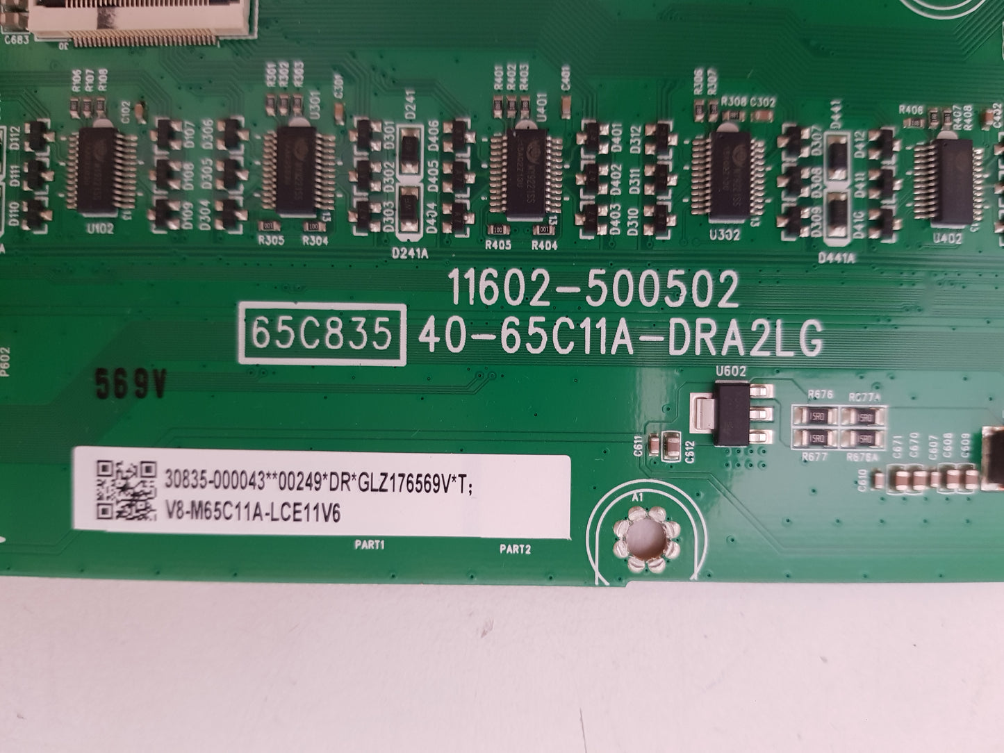 TCL 65C835 LED DRIVER BOARD 11602-500502 40-65C11A-DRA2LG