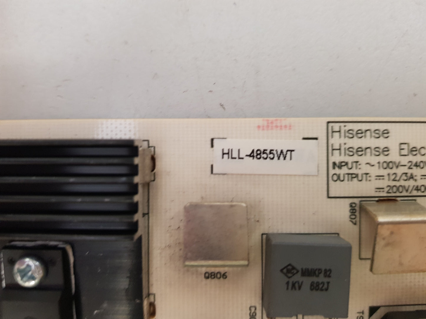 HISENSE 50K321UW POWER SUPPLY BOARD RSAG7.820.56877 HLL-4855WT 174614