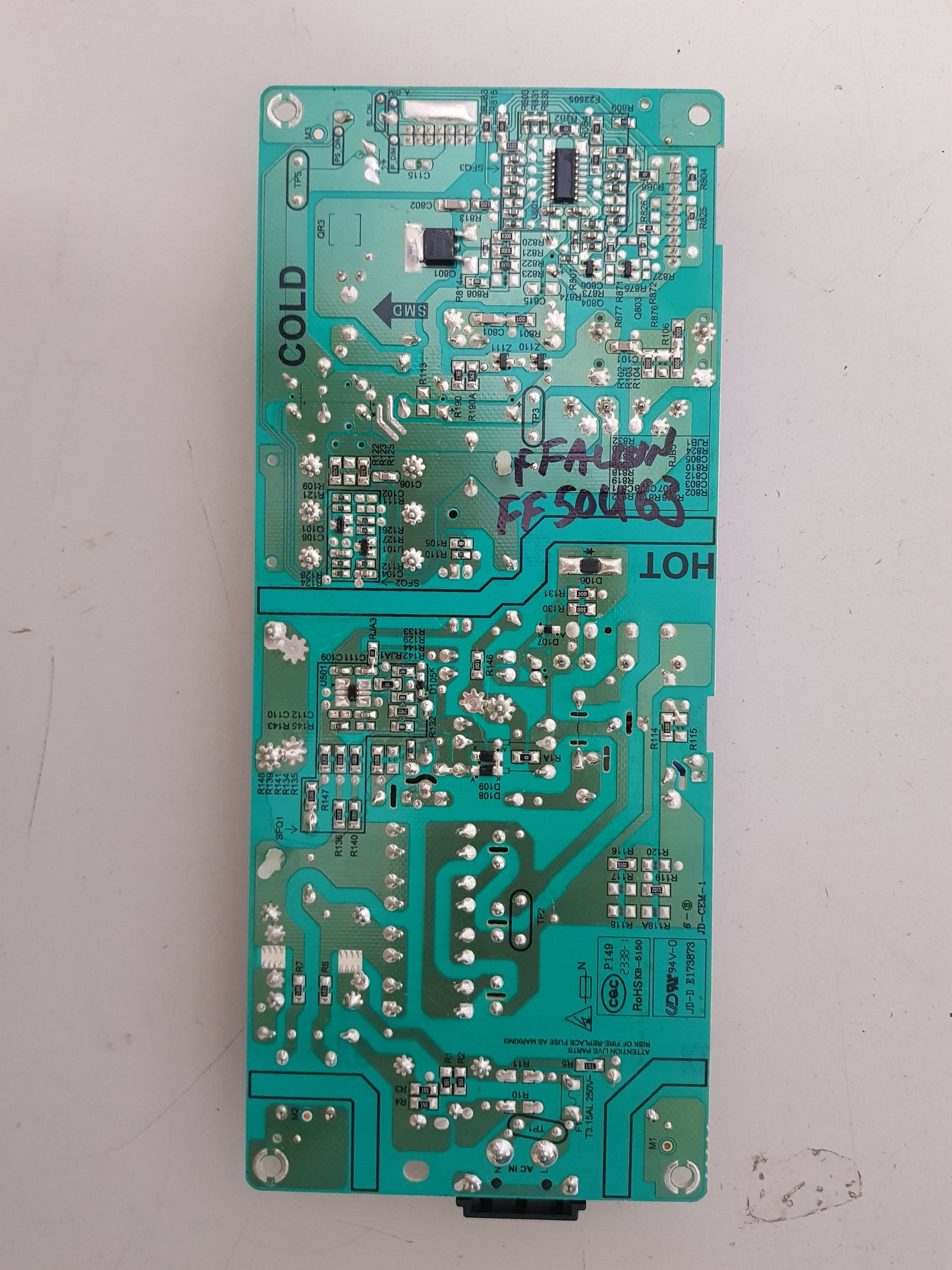 FFALCON FF50U63 POWER SUPPLY BOARD PW.A100W2.771