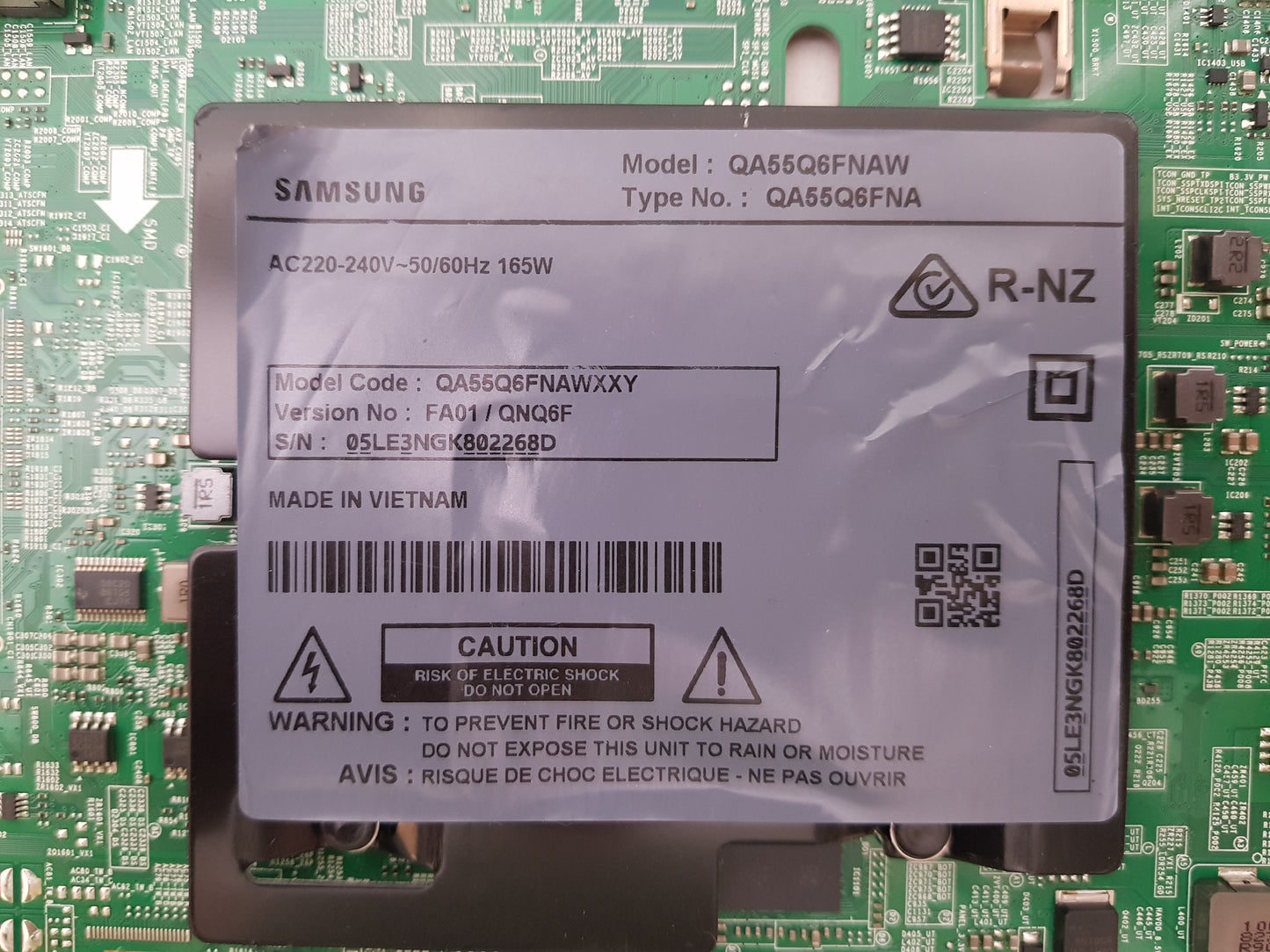 SAMSUNG QA55Q6FNA WXXY (VER FA01) MAIN BOARD BN94-13028H