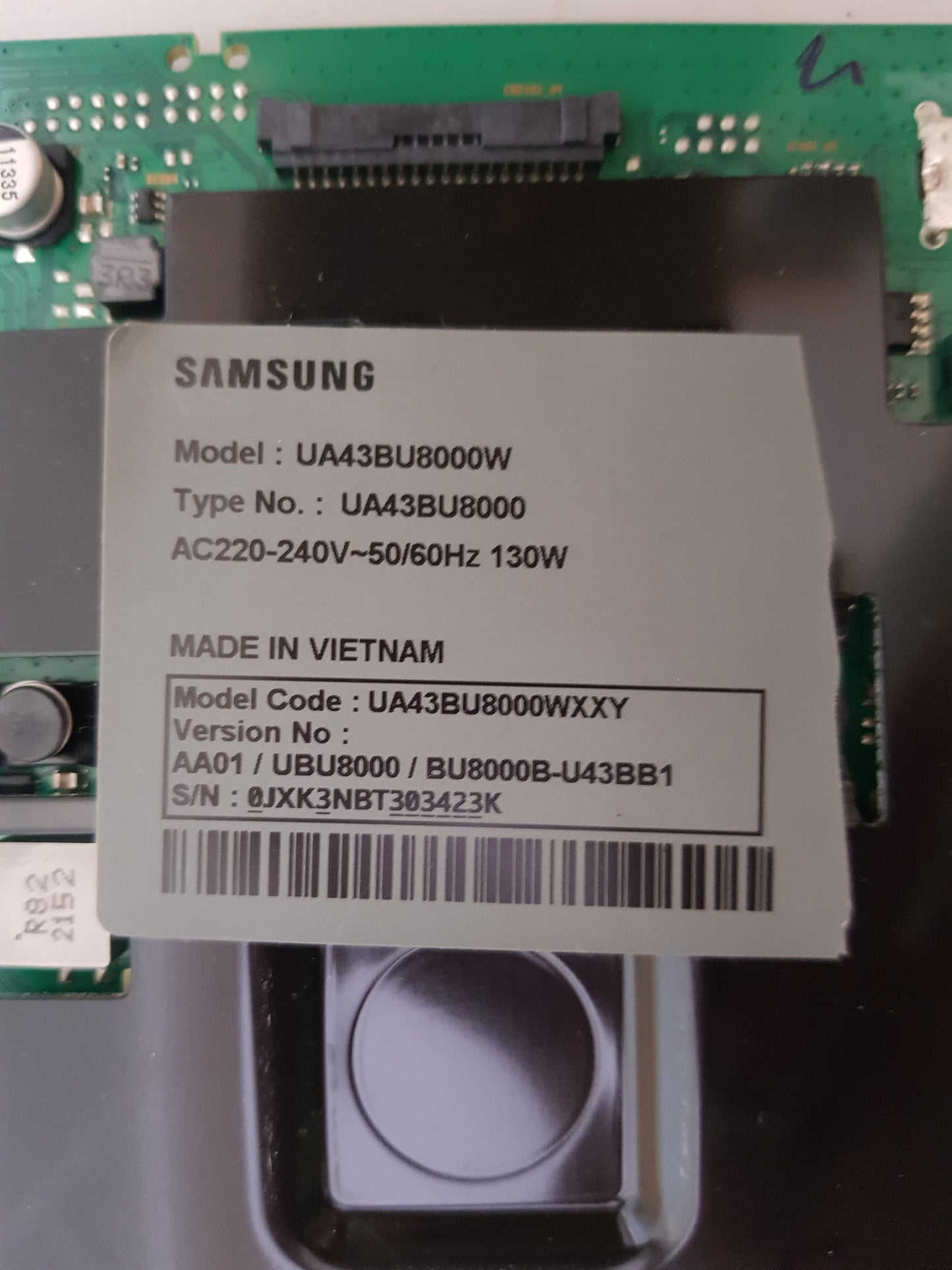 SAMSUNG UA43BU8000 WXXY (VER AA01) MAIN BOARD BN94-17381X