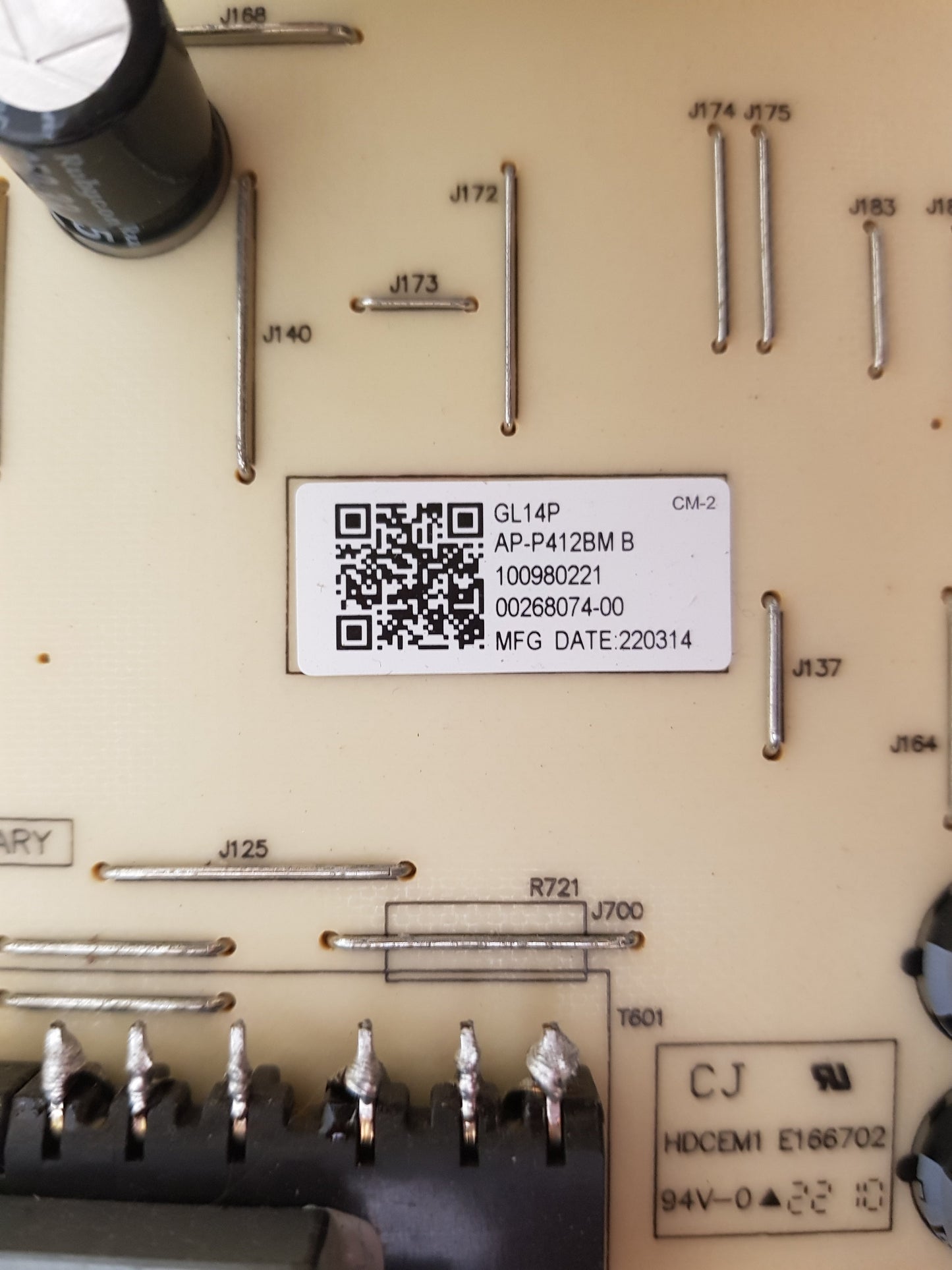 SONY KD- 75X80K POWER SUPPLY BOARD GL14 AP-P412BM 2955071104