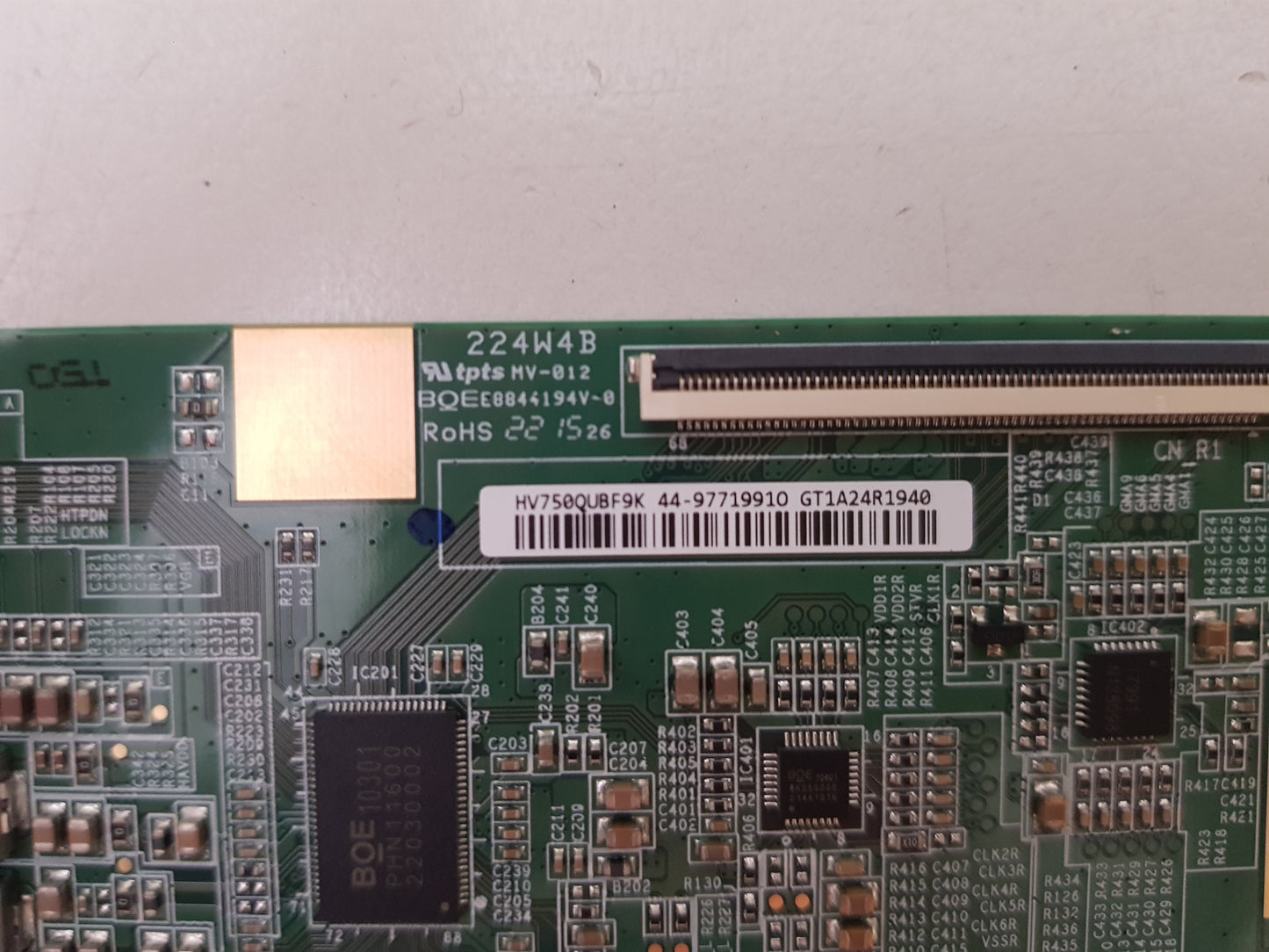 SONY 75X80K T-CON BOARD HV750QUBF9K 44-97719910 HV650QUB_F9K_V01