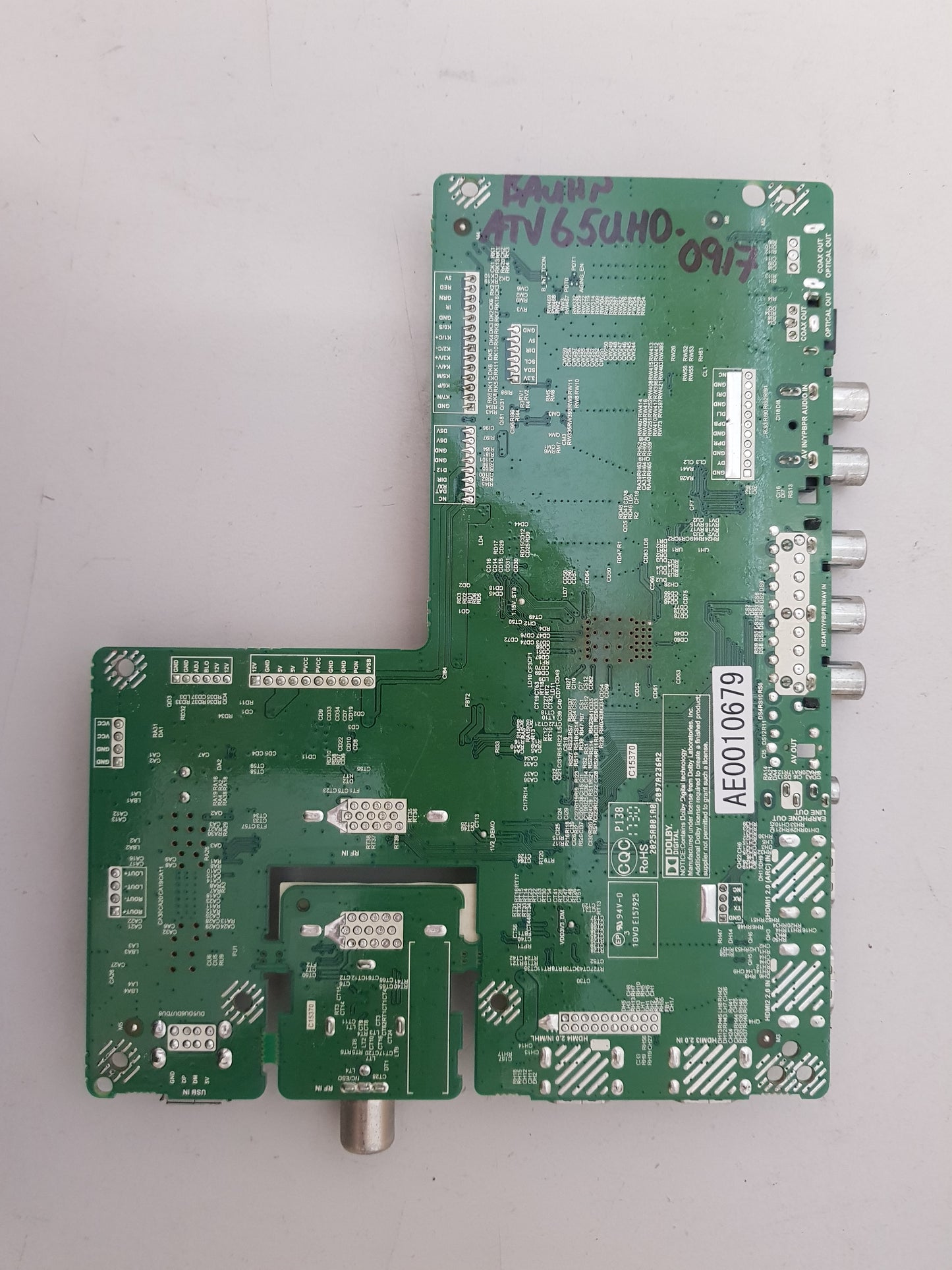 BAUHN ATV65UHD-0917 MAIN BOARD T.MS3458.U801 V650DJ4-QS5