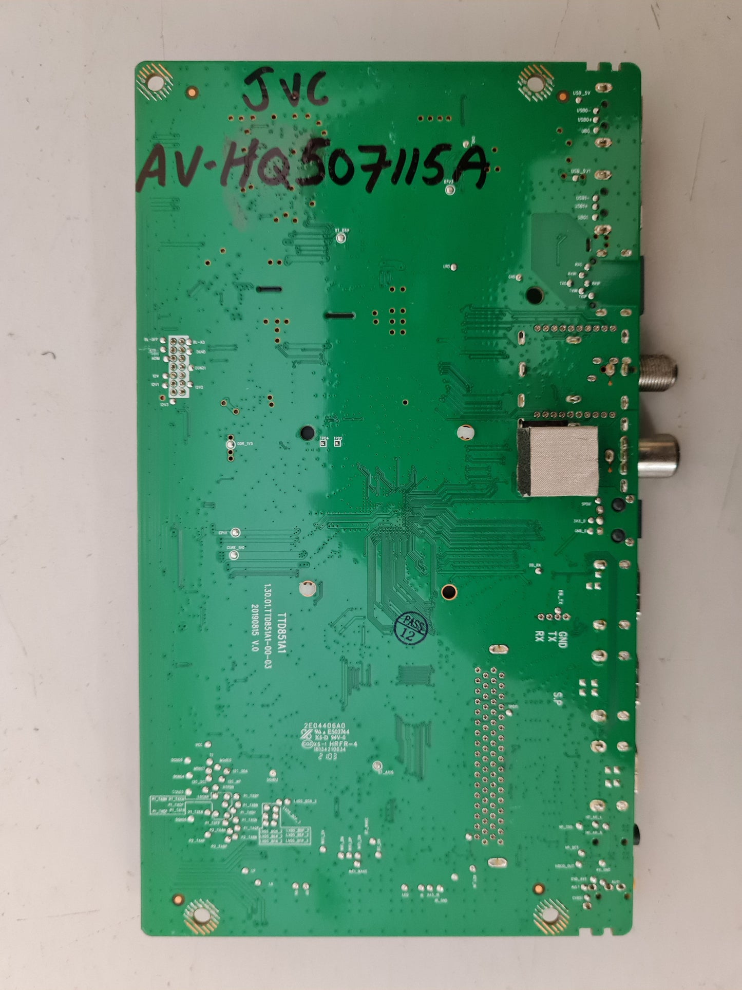 JVC AV-HQ507115A MAIN BOARD TTD851A1 1.30.0.TTD851A1-00-03 20190815