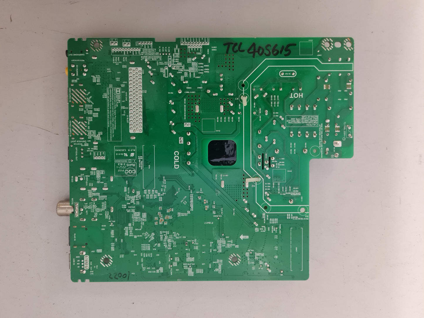 TCL 40S615 MAIN BOARD 02-SHY41KT-CMAU01 TPD.RT2841.PB772