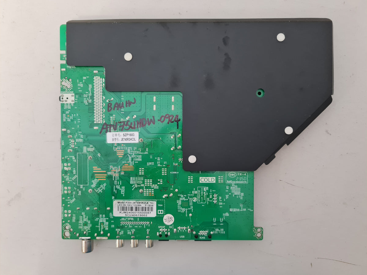 BAUHN ATV75UHDW-0924 MAIN BOARD P200-2874WV6.2
