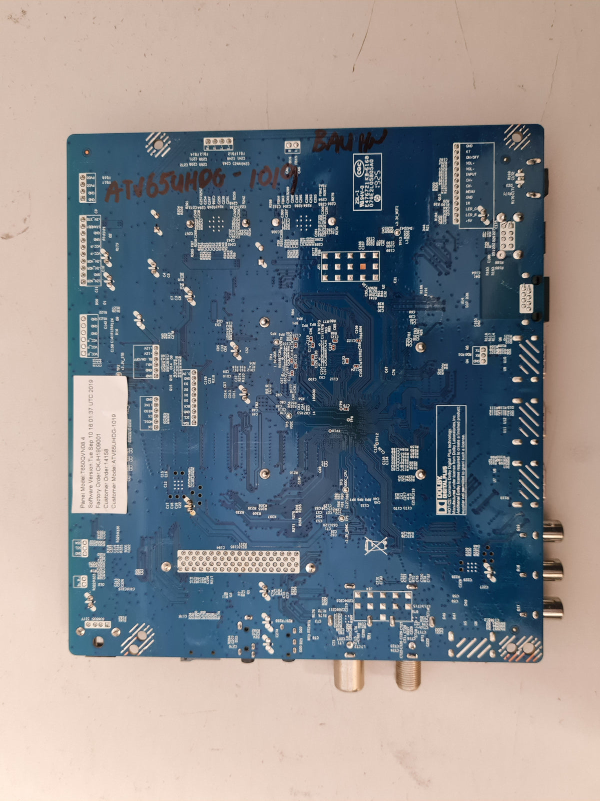 BAUHN ATV65UHDG-1019 MAIN BOARD CV6886H-A