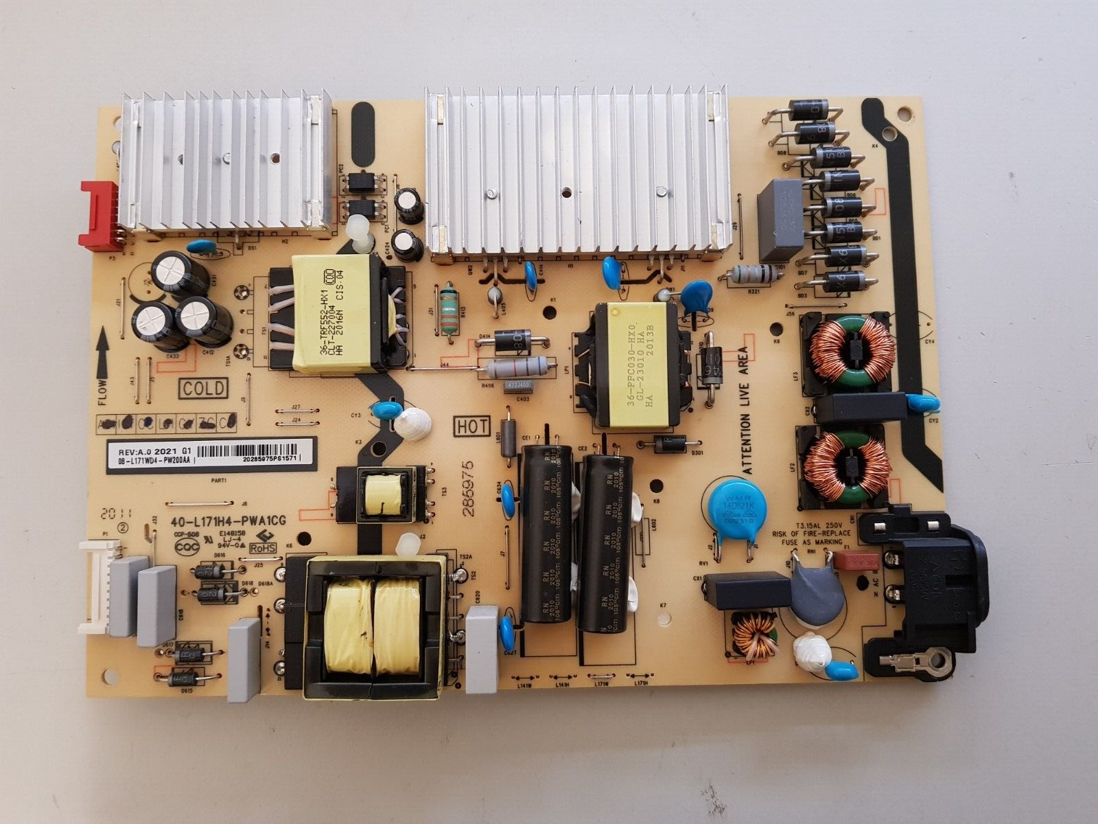 GENUINE TCL 50C715 POWER BOARD 40-L171H4-PWA1CG 08-L171WD4-PW200AA
