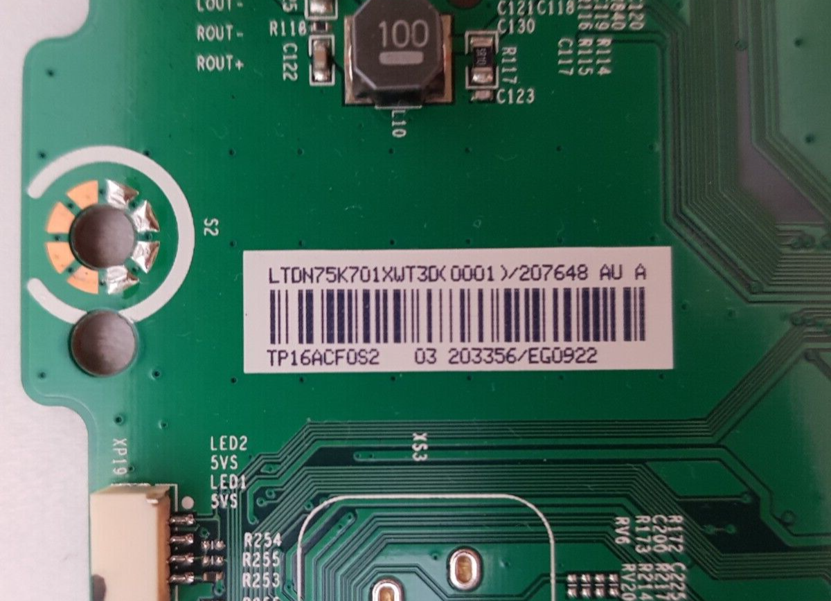 GENUINE HISENSE 75M7000UWD MAIN BOARD RSAG7.820.6501 LTDN75K701XWT30 207648