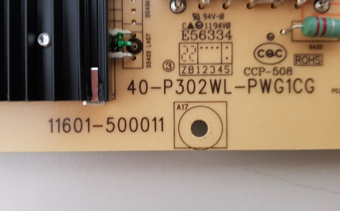 GENUINE TCL 55C727 POWER SUPPLY BOARD 40-P302WL-PWG1CG 11601-500011