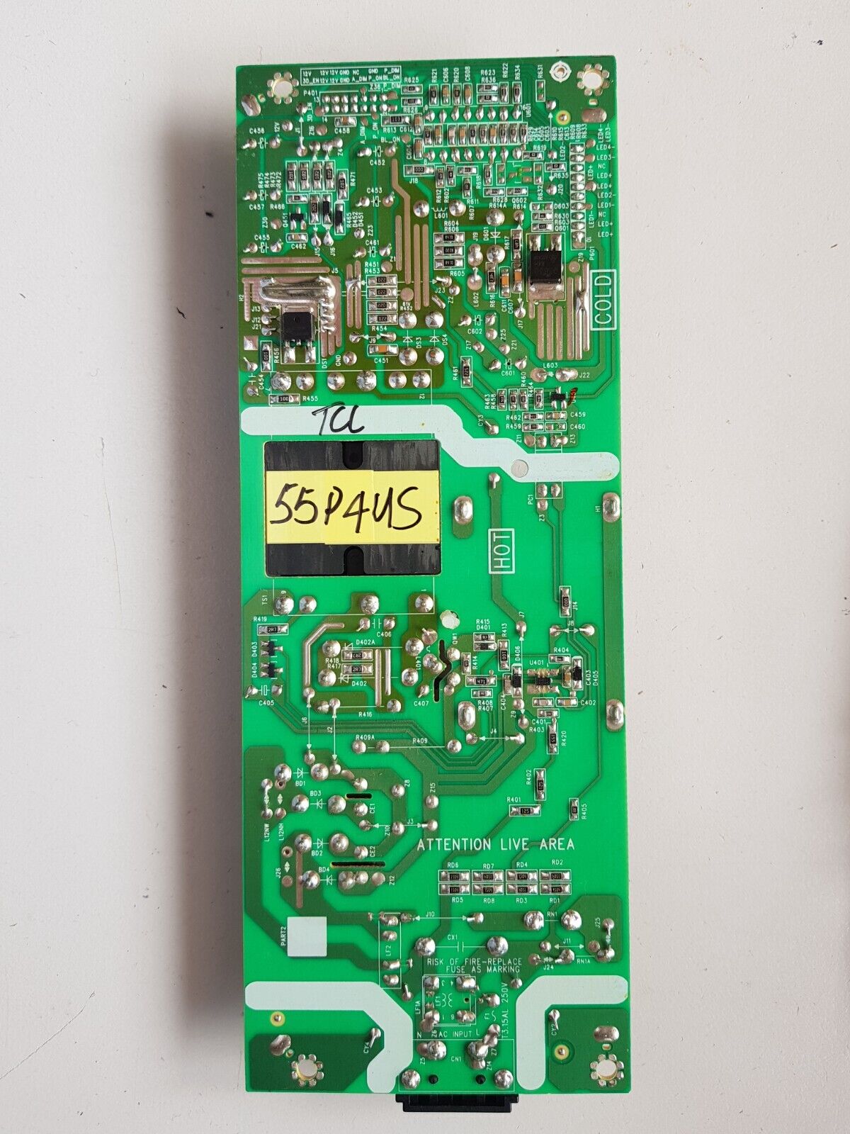 GENUINE TCL 50P8M 55P4US POWER SUPPLY BOARD 40-L12NH4-PWD1DG 08-L12NWA2-PW200AC